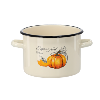 ENAMEL POT 3 L 18 CM CREAM PUMPKIN