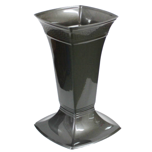 LOW VASE ETNA GRAPHITE METALLIC 30CM