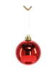 SET OF 24 BAUBLES 6 CM RED/GOLD/SILVER