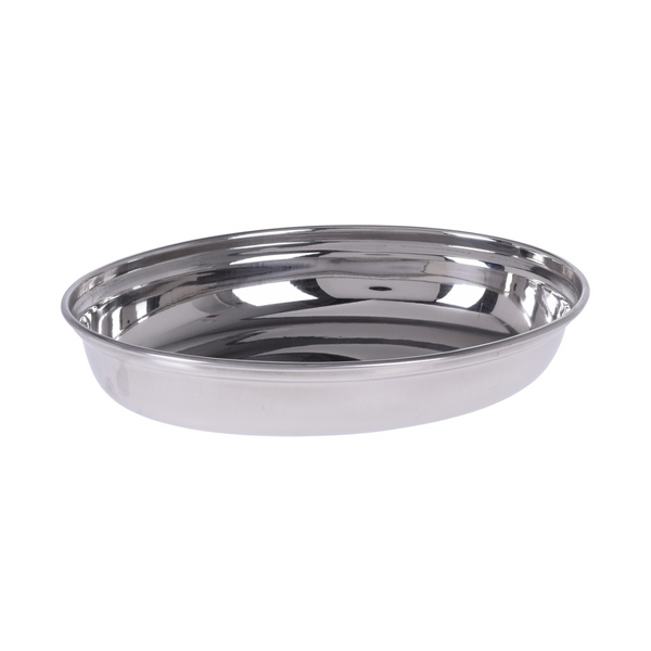 STAINLESS STEEL OVAL PLATTER 22x16x3.5CM