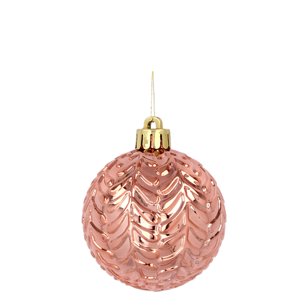 SET OF 60 CHRISTMAS ORNAMENTS OLIVE/COPPER/GRAPHITE MIX DESIGNS