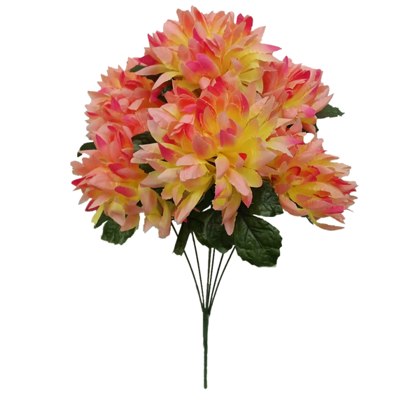 UMĚLÁ VĚTVA - BUKET CHRYSANTHEM 49 x 25 x 25 CM MIX BARVY balení=24 ks *3130