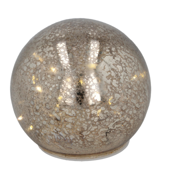GLASS LED GOLD SPHERE 12 CM