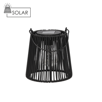 LAMPION SOLARNY CZARNY 17 CM *0114