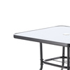 GARDEN FURNITURE SET - 4 CHAIRS + SQUARE TABLE - BLACK *3521