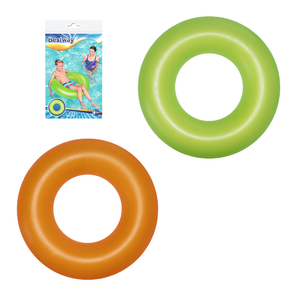 Bestway® 36"/91cm Frosted Neon Swim Ring