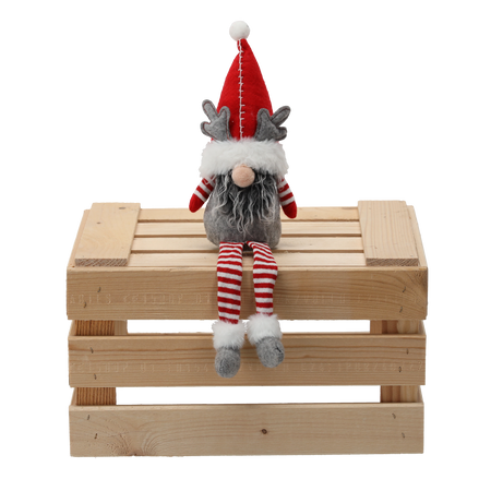 CHRISTMAS GNOME SITTING 25 + 18 CM WITH HANGING LEGS