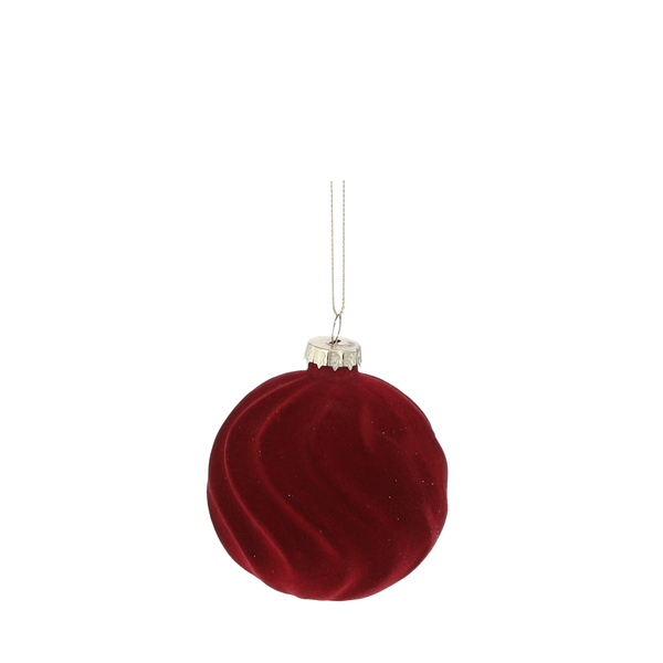 SET OF 7 CHRISTMAS TREE DECORATIONS DARK RED 29 x 29 x 9,5 CM