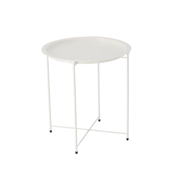 STOLIK KAWOWY OKRĄGŁY 47 x 47 x 50,5 CM BIAŁY *1074