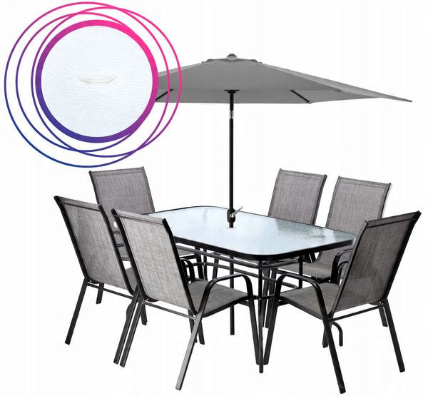 RECTANGULAR GARDEN TABLE 150 X 90 X 70 CM