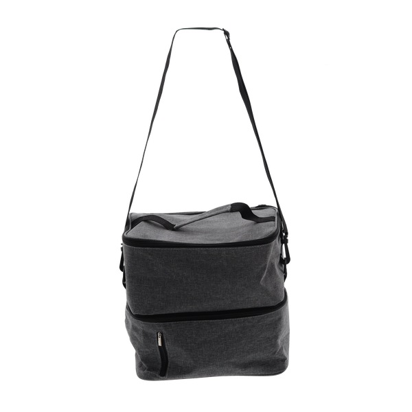 GEANTĂ TERMICĂ 26,7 x 17,8 x 28 CM 13L GRI CU DOUĂ INSERTURI RĂCITOARE *9257