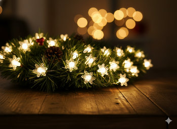 LED LIGHT CHAIN - SNOWFLAKES 20 L BATTERY-POWERED