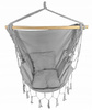 HAMAK - HOUPAČKA - BRAZILSKÉ VISIACE BOHO KRESLO 130 x 100 CM BEŽOVÁ/SIVÁ *3200