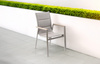 ALUMINIOWE KRZESŁO OGRODOWE POLYWOOD 64 x 55 x 91 CM BEŻOWE *9484