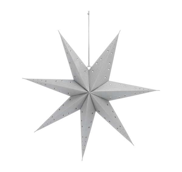 PAPER DECORATIVE STAR 60 CM GRAY WITH STARS