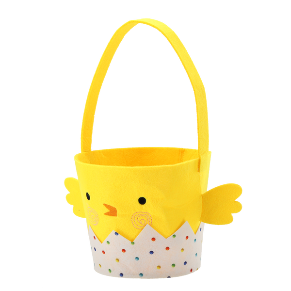 EASTER BASKET MADE OF FELT - CHICKEN