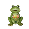 GARDEN FIGURINE – SITTING FROG WITH TULIPS 27,5 X 18,5 X 35 CM