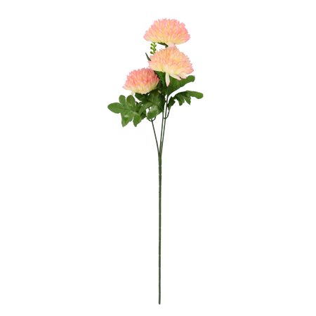 UMĚLÁ VĚTEV - CHRYSANTHEMA SE TŘEMI KVĚTY 58 CM MIX BAREV balení=84 kusů *3055