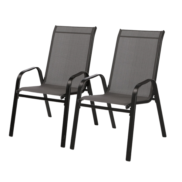 Set de 2 scaune de grădină gri 54 x 70 x 92 CM *1632