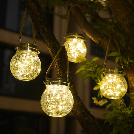 SOLAR JAR 12 x 12 x 14.5 CM KRIS 20 LED WARM WHITE