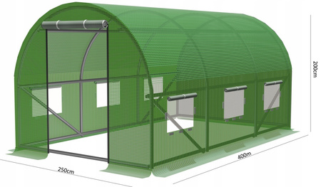 ARMOVANÁ FÓLIE DO ZAHRADNÍHO TUNELU 4 x 2,5m ZELENÁ *5651