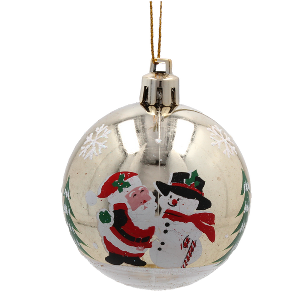 SET OF 24 CHRISTMAS BAUBLES RED, SILVER, GOLD