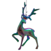 CHRISTMAS TREE DECORATION ELK WITH PETROL EFFECT 10 x 15 CM