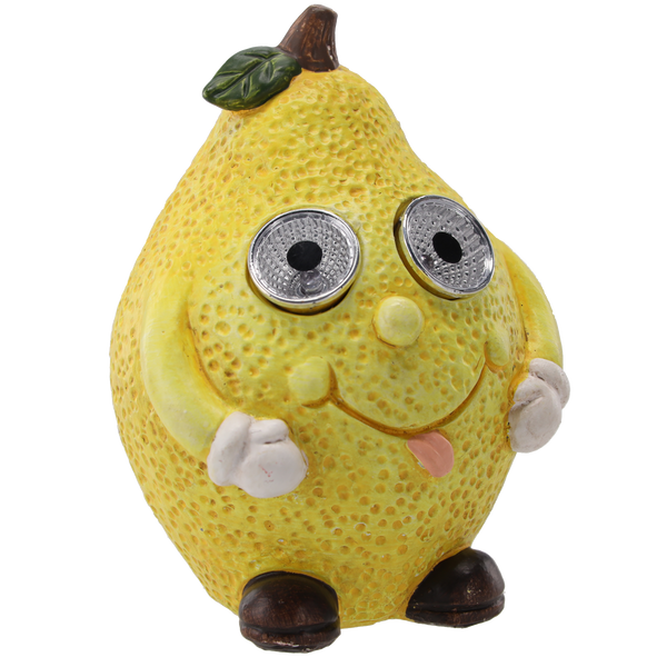 GARDEN FIGURINE - LED FRUITS 10 x 10 x 14 CM, ASSORTED DESIGNS, pack=4 pcs