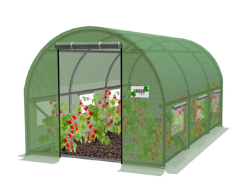 TUNEL FOLIOWY OGRODOWY 3 SEGMENTOWY ZIELONY 4 x 2,5 x 2 M