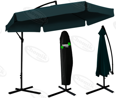 PARASOL DE GRĂDINĂ 3 M VERDE "BANANA" CU HUSĂ *2859