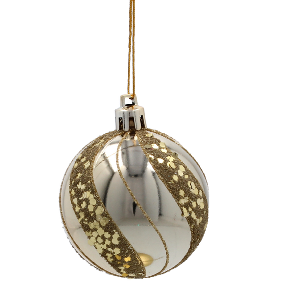 KPL. 8 zlatých vianočných ozdôb 6 cm mix vzorov *5751