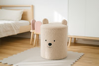 SKŁADANA PUFA ZE SCHOWKIEM 28 x 28 x 34 CM JASNY BEŻ *4250