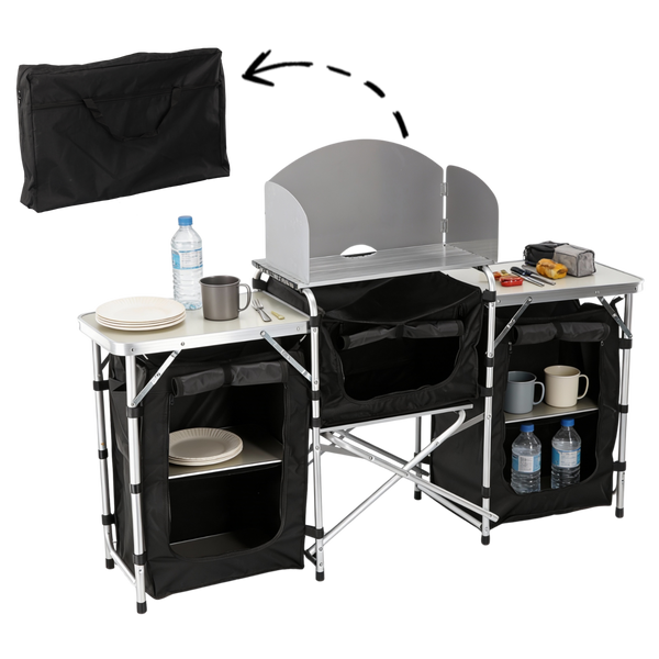 FOLDING CAMPING KITCHEN 175 x 40 x 111 CM