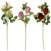 ARTIFICIAL FLOWER - 3 ROSES 66 CM MIX COLORS