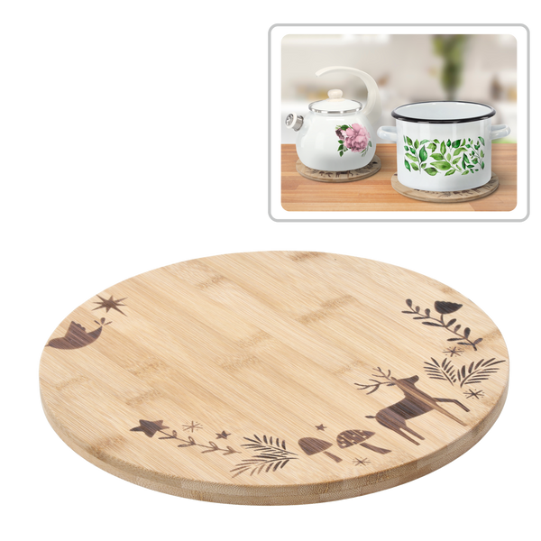 DESKA DO KROJENIA BAMBUSOWA ŚWIĄTECZNA 28x1,5 CM *4628