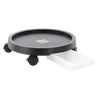 POT TROLLEY WITH DRAIN TRAY AND 4 NYLON WHEELS