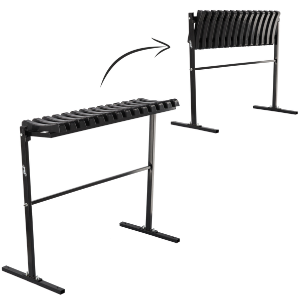 BANCĂ PLIANTĂ LUNGIME 86 CM CU PICIOR - NEAGRĂ *8305