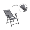 KRZESŁO OGRODOWE SKŁADANE STALOWE 66 x 53 x 107 CM SZARE *3491