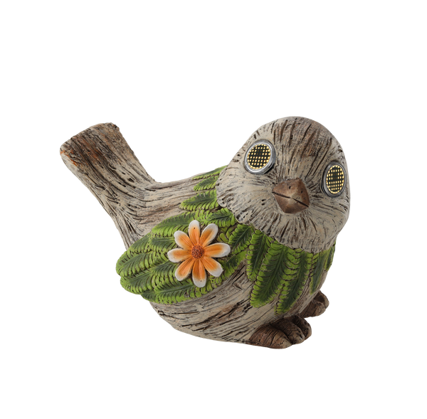 ZÁHRADNÍ FIGURKA - PTÁK S SVÍTÍCÍMI OČI 33,5 x 21,5 x 24 CM LED *7263