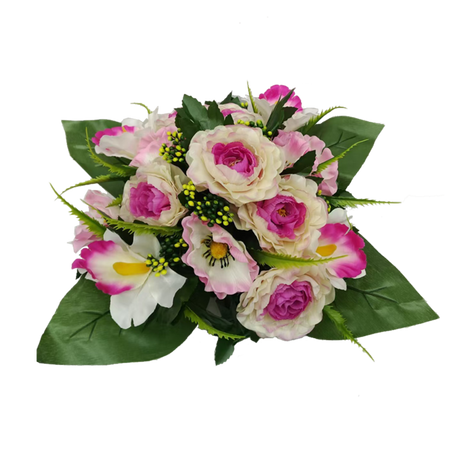 ARTIFICIAL BOUQUET OF FLOWERS PEONY ASSORTED COLOURS