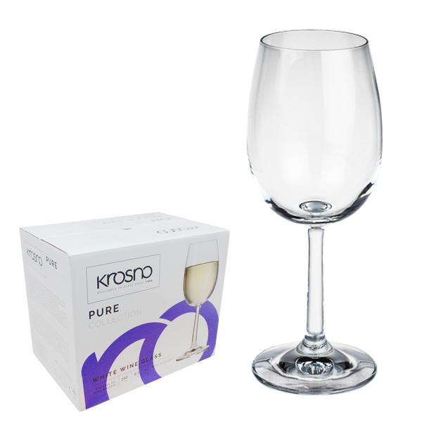 SET OF 6 GLASSES FOR WHITE WINE 280ML PURE