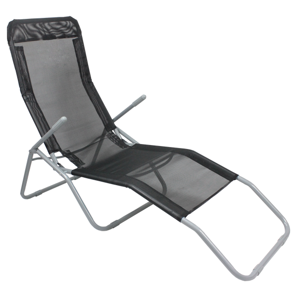 GARDEN LOUNGER BLACK 189x57x30/H96 cm *5897