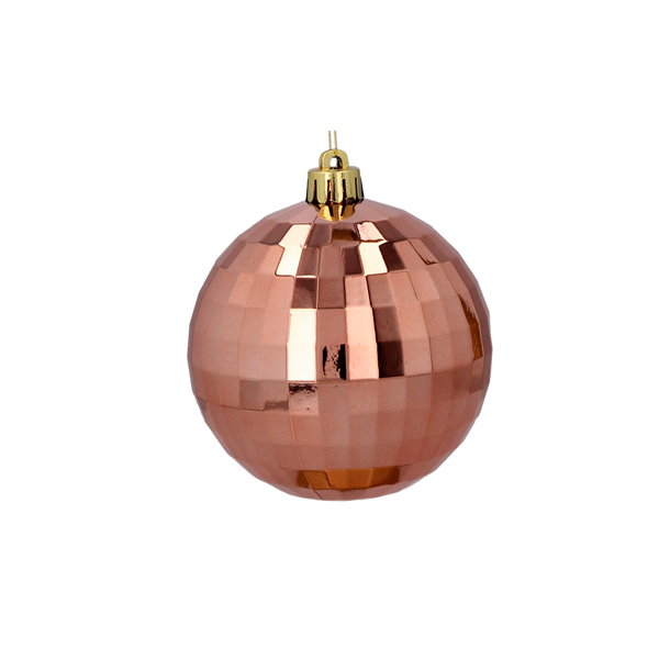 SET OF 20 BAUBLES 8 CM OLIVE/COPPER/GRAPHITE MIX DESIGNS