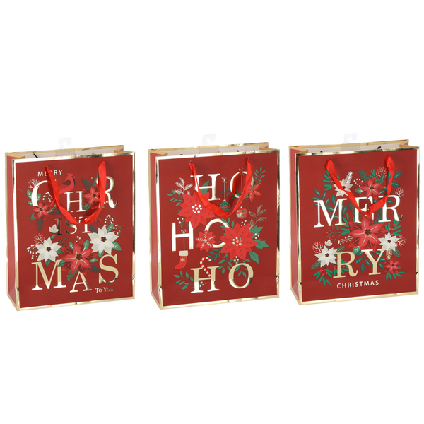 CHRISTMAS GIFT BAG "CHRISTMAS TO YOU" 30 x 42 x 12 CM MIX DESIGNS