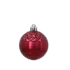 SET OF 6 BAUBLES 6 CM BURGUNDY/ANTHRACITE/CHAMPAGNE (TUBE)