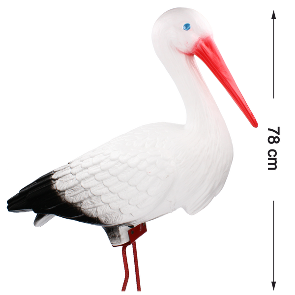 MEDIUM PLASTIC STORK ON WIRE *6039*
