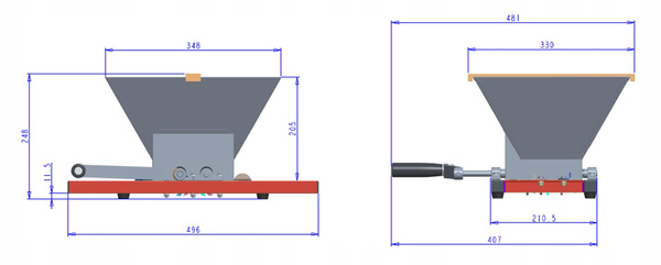 FRUIT GRINDER 7 L ON METAL STAND 86 x 56 x 83 CM