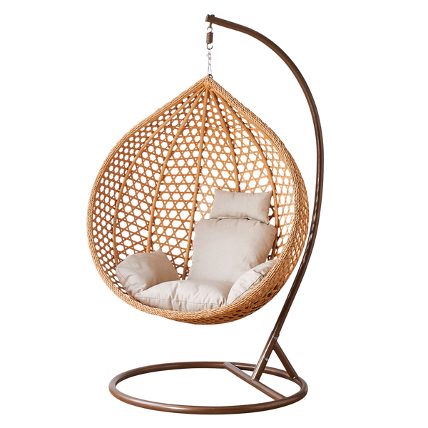 HOJAROVÝ SEDAČKA ROZM. XL HNEDÁ, PODUŠKA BEŽOVÁ, RÁM HNEDÝ *0193