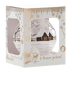 TRANSPARENT GLASS CHRISTMAS BAUBLE 10 CM LANDSCAPE