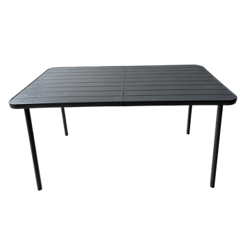 RECTANGULAR GARDEN TABLE 140 x 80 x 72 CM DARK GRAY *6638